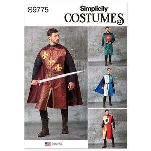 Simplicity Pattern 9775 Medieval Tabard Cape Heraldic Shield Cosplay Festival OS